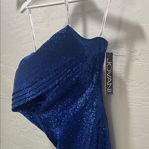 Jovani Midnight Blue Sequin Gown
